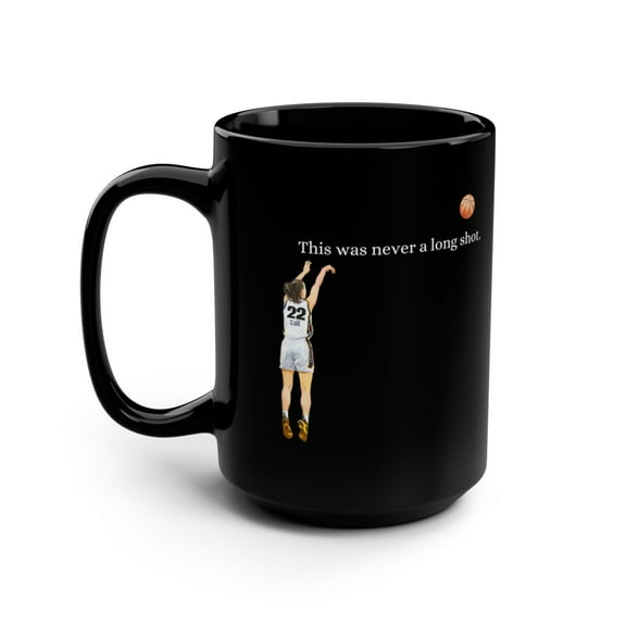 This Was Never a Long Shot. Clark #22 for Basketball Fans - Black Mug 15oz