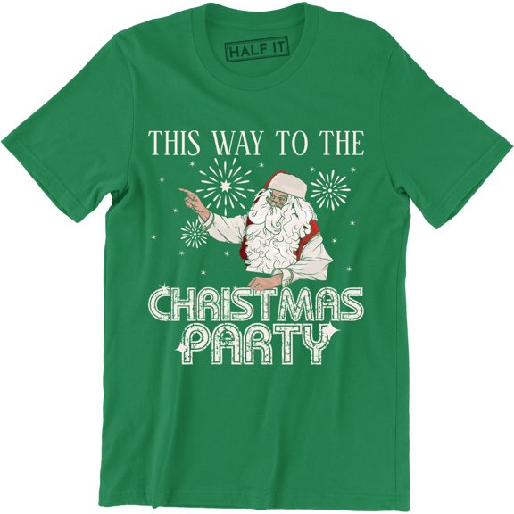 This Way To The Christmas Party - Merry Christmas Holiday Men's T-Shirt