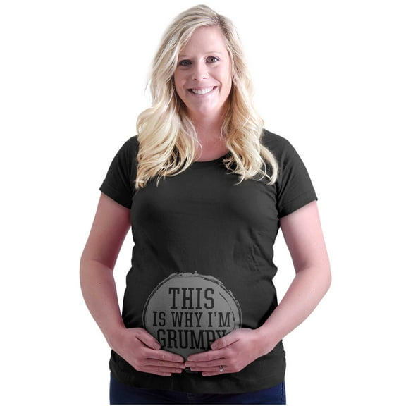 This Why I'm Grumpy Funny Pregnancy Women's Maternity T Shirt Tee Brisco Brands S