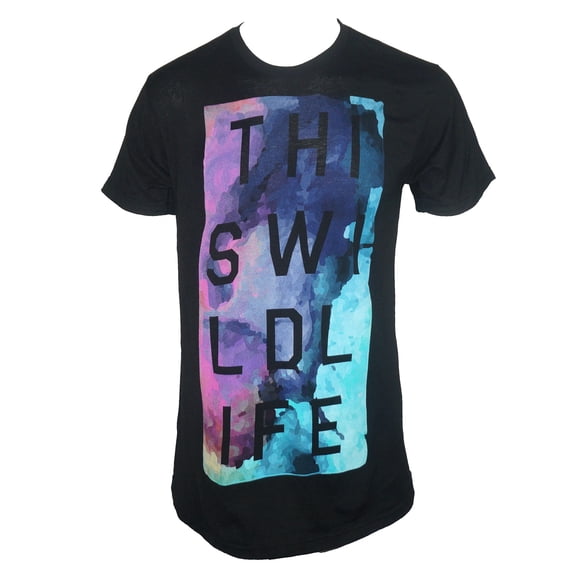 This Wild Life Mens Color Block Black T-Shirt S