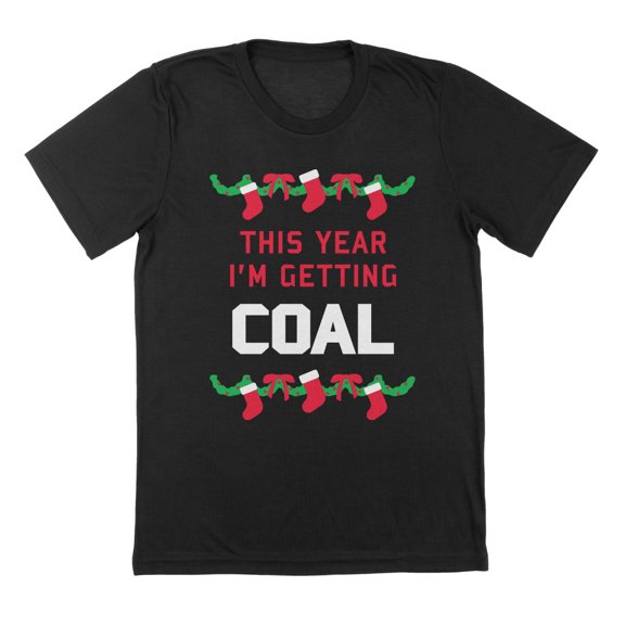 This Year Coal Humor Graphic Black Mens T-Shirt