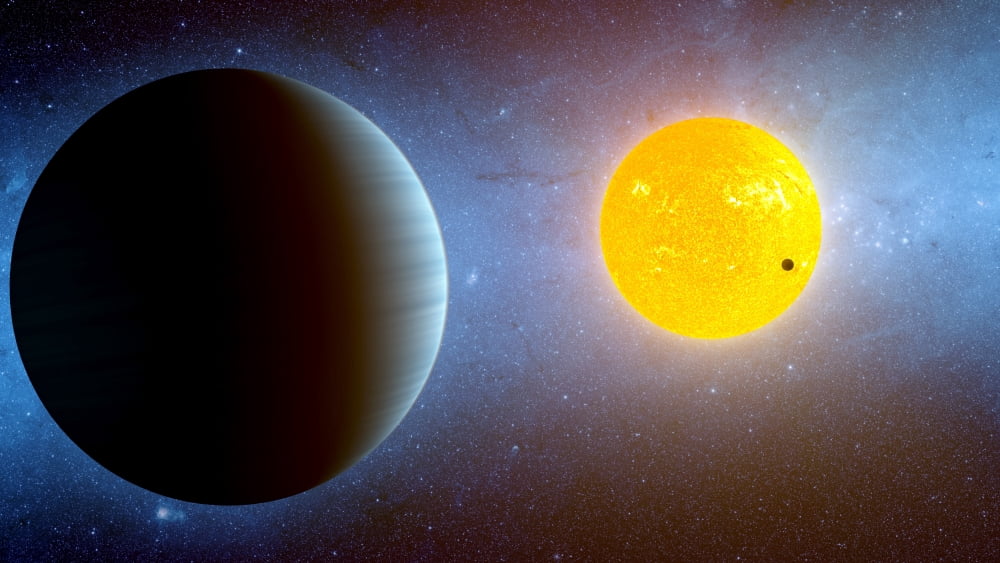 This artists conception depicts the Kepler-10 star system Canvas Art - Stocktrek Images (38 x 21)