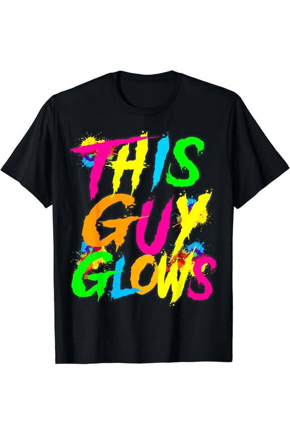 This guy Glows cute boys man men party team T-Shirt