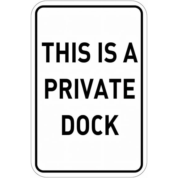 This is A Private Dock Road Tin Sign - 8"x12", Vintage Metal Decor for Home, Farm, Bar, Coffee Shop, Club, Marina Zones