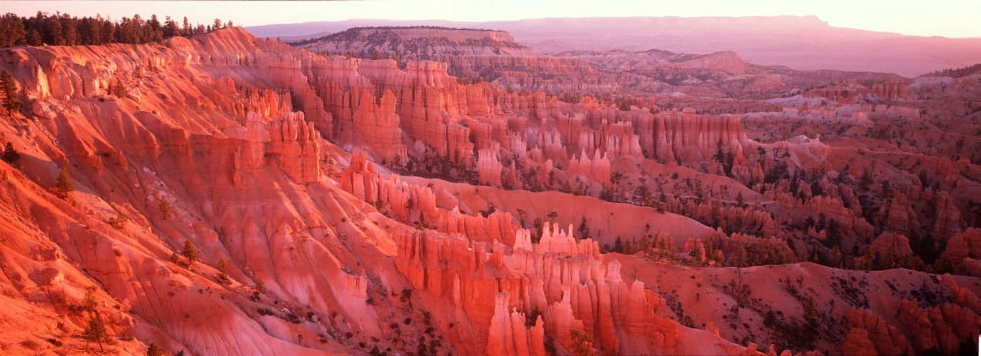 This is Bryce Canyon National Park at sunrise Canvas Art - Panoramic Images (27 x 9)