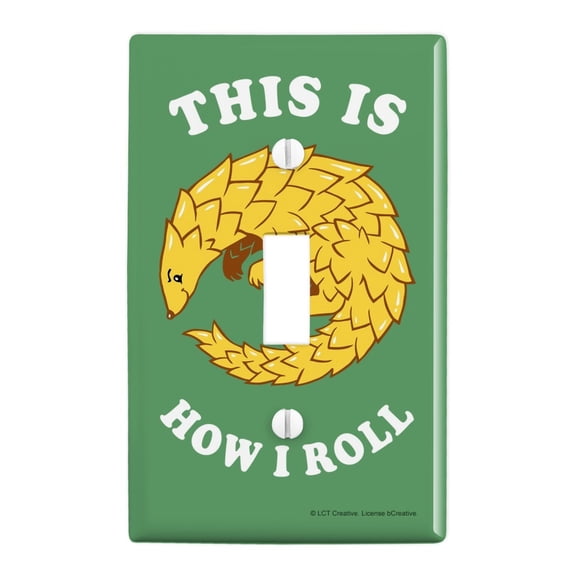 This is How I Roll Armadillo Funny Humor Plastic Wall Decor Toggle Light Switch Plate Cover