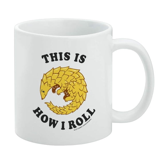 This is How I Roll Armadillo Funny Humor White Mug