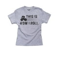 thumbnail image 1 of This is How I Roll Cycling Enthusiast Girl's Cotton Youth Grey T-Shirt, 1 of 2