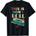 thumbnail image 1 of This is How I Roll Retro Old School Music Cassette Tape Pen T-Shirt, 1 of 4