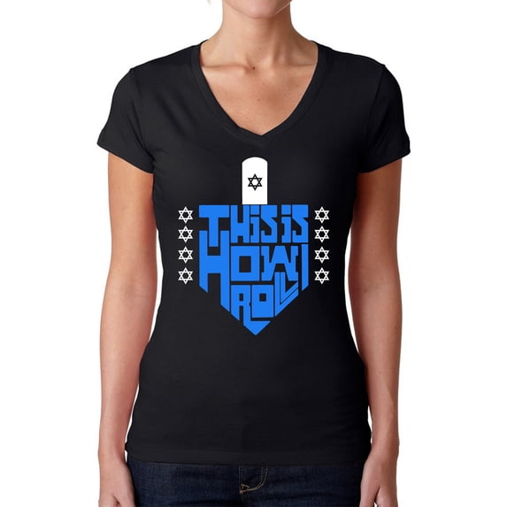 This is How I Roll - Women's Word Art V-Neck T-Shirt