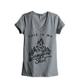thumbnail image 1 of This is My Campfire Shirt Women's Fashion Relaxed V-Neck T-Shirt Tee Heather Grey X-Large, 1 of 3