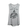 thumbnail image 1 of This is My Campfire Shirt Women's Fashion Sleeveless Muscle Workout Yoga Tank Top Sport Grey Large, 1 of 3