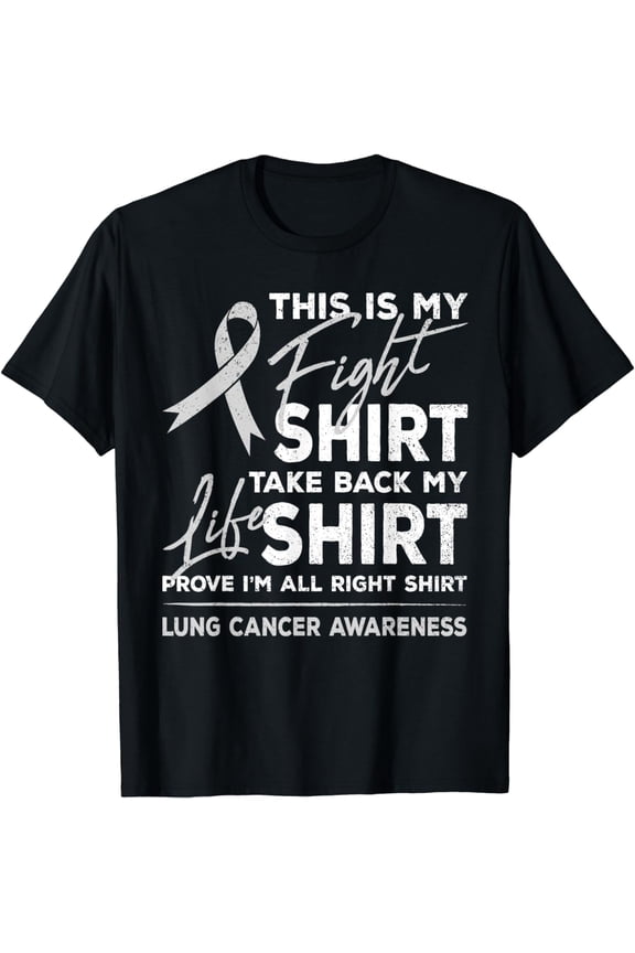 This is My Fight Shirt Lung Cancer Awareness Support Ribbon T-Shirt