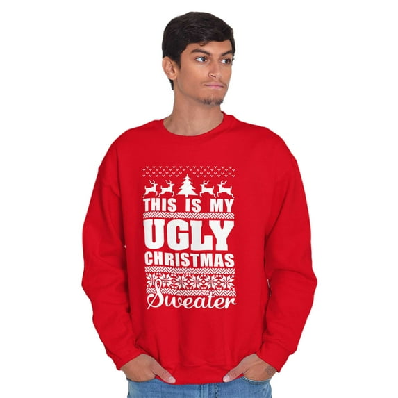 This is My Ugly Christmas Sweater Unisex Plus Fleece Graphic Sweatshirt Brisco Brands 3X