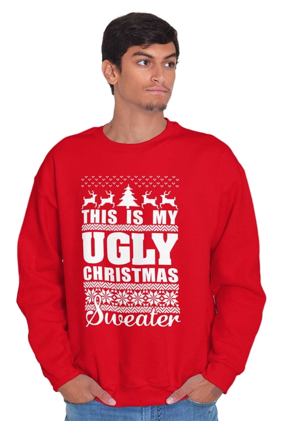 This is My Ugly Christmas Sweater Unisex Plus Fleece Graphic Sweatshirt Brisco Brands 4X
