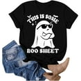 thumbnail image 1 of This is Some Boo Sheet Shirt Womens Halloween Costumes Cool Ghost Funny T Shirts Novelty Short Sleeve Gift Tops, 1 of 3