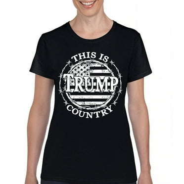 This is Trump Country T-Shirt MAGA Take America Back President 2024 Rally Republican Vote Red Patriotic Women's Tee