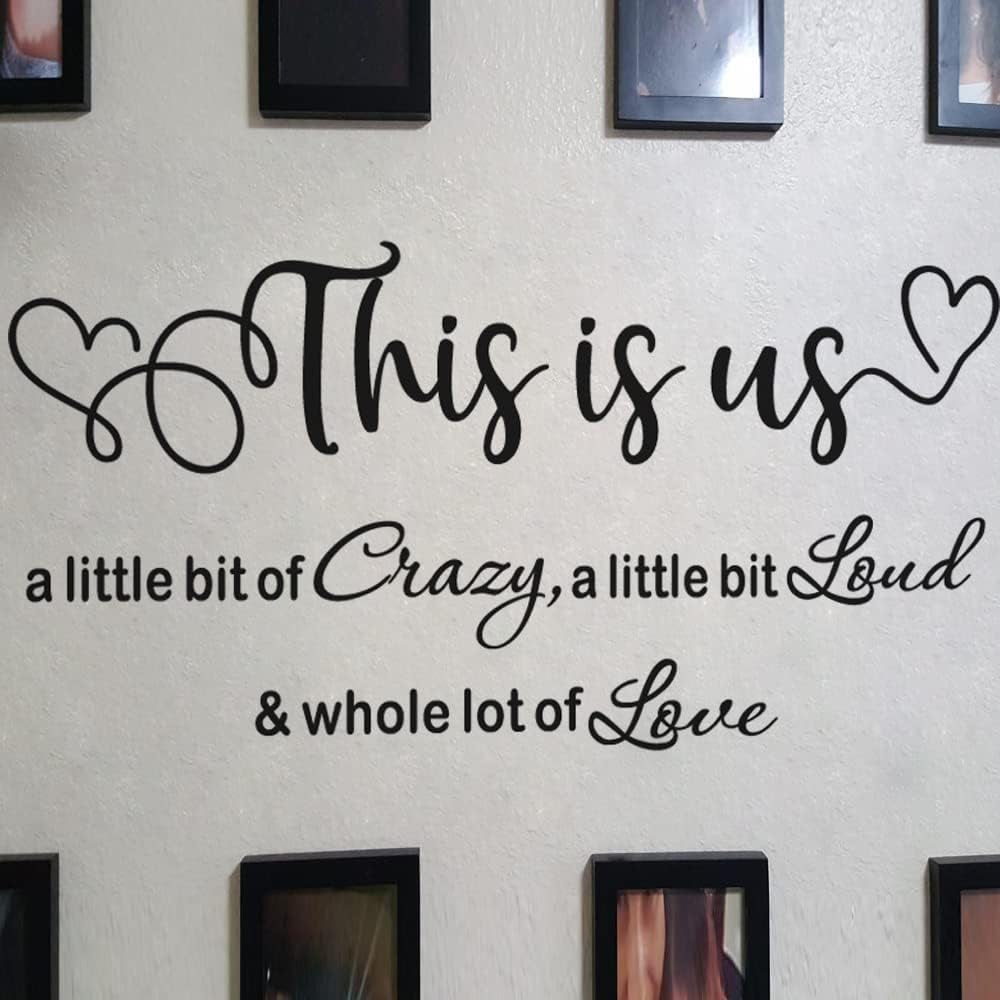 This is Us Black Vinyl Wall Decal Art Quotes Stickers Home Decor Picture 3015In