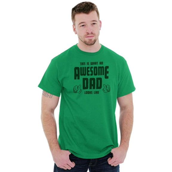 This is What Awesome Dads Look Like Men's Big & Tall Crewneck Graphic Tee Brisco Brands 2X