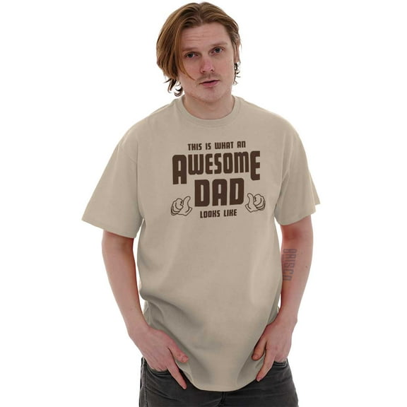 This is What Awesome Dads Look Like Men's Big & Tall Crewneck Graphic Tee Brisco Brands 2X