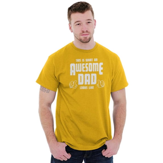 This is What Awesome Dads Look Like Men's Big & Tall Crewneck Graphic Tee Brisco Brands 2X