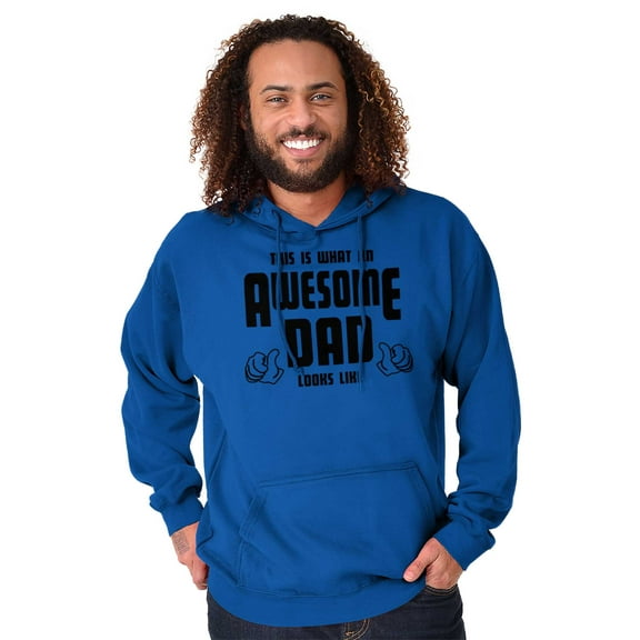 This is What Awesome Dads Look Like Men's Big & Tall Graphic Hoodie Brisco Brands 3X