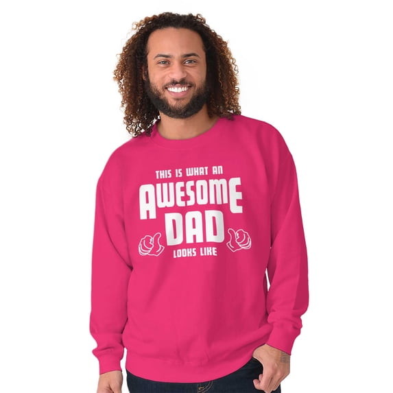 This is What Awesome Dads Look Like Men's Crewneck Sweatshirt Brisco Brands M