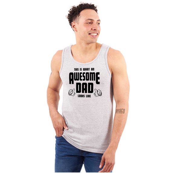 This is What Awesome Dads Look Like Mens Big & Tall Graphic Tank Top Brisco Brands 2X