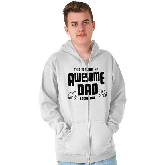 This is What Awesome Dads Look Like Zip Hoodie Sweatshirt Men Brisco Brands L