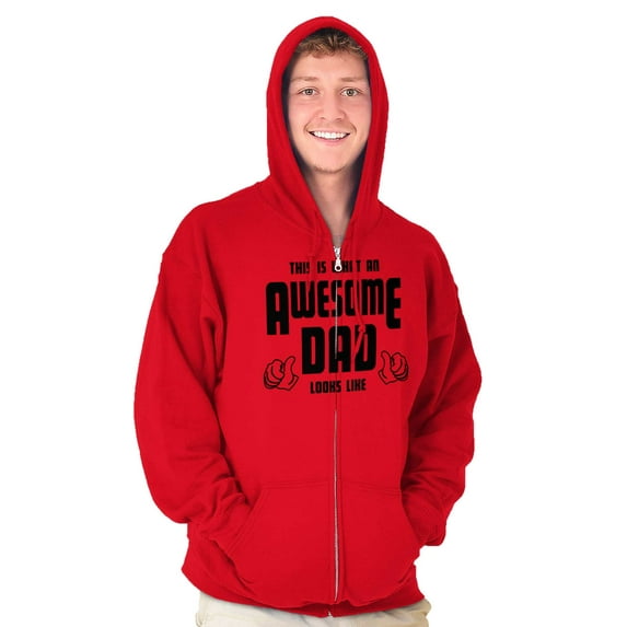 This is What Awesome Dads Look Like Zip Hoodie Sweatshirt Men Brisco Brands M