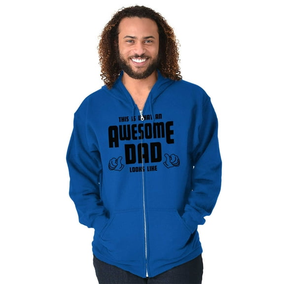 This is What Awesome Dads Look Like Zip Hoodie Sweatshirt Men Brisco Brands S