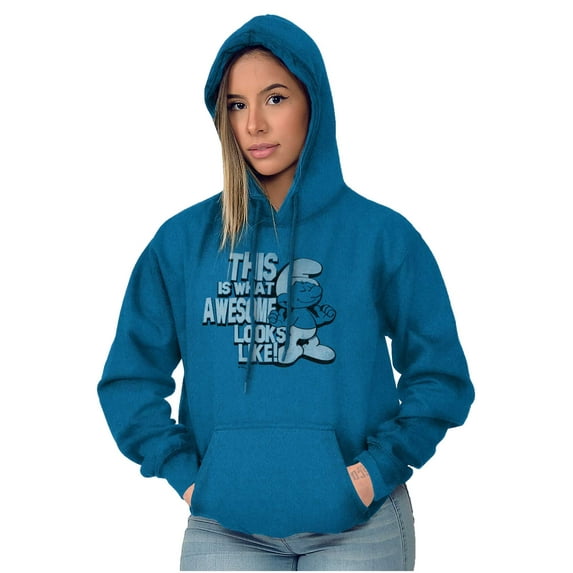 This is What Awesome Looks Like Smurf Hoodie Sweatshirt Women Men Brisco Brands M