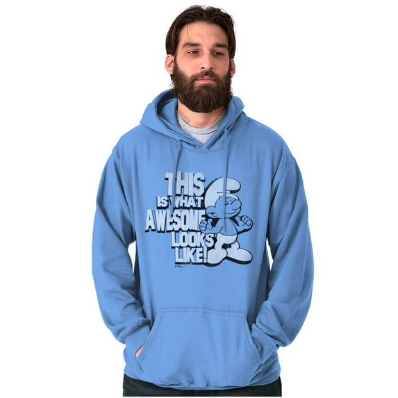 This is What Awesome Looks Like Smurf Unisex Plus Size Hoodie Brisco Brands 3X