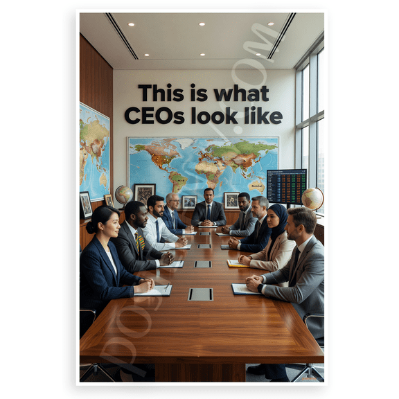 This is What CEOs Look Like Diverse Boardroom 12x18 US Made Poster