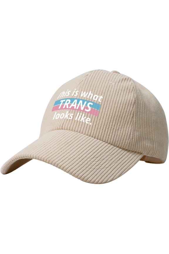 This is What Trans Looks Like LGBT Baseball Cap Gifts Women Cowboy Hat Adjustable Men Dad Hat Trucker hat Beige