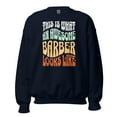 thumbnail image 1 of This is What an Awesome Barber Looks Like- Unisex Sweatshirt (Navy, 3XL), 1 of 2