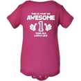 thumbnail image 1 of This is What an Awesome One Year Old Looks Like Baby Bodysuit Many Sizes and Colors Hot Pink, 1 of 4