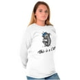 thumbnail image 1 of This is a Cat Funny Pet Owner Humor Women's Long Sleeve T Shirt Brisco Brands S, 1 of 5