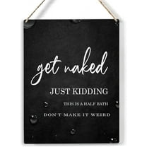 This is a Half Bath Wood Sign Bathroom Wooden Signs Rustic Hanging Plaque Home Wall Art 8x10 Sign Wall Decor for Home Bathroom