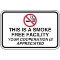 thumbnail image 1 of This is a Smoke Free Facility Sign School Metal Sign 8x12 Inch Notice Danger Warning Caution for Outdoor & Indoor, 1 of 4