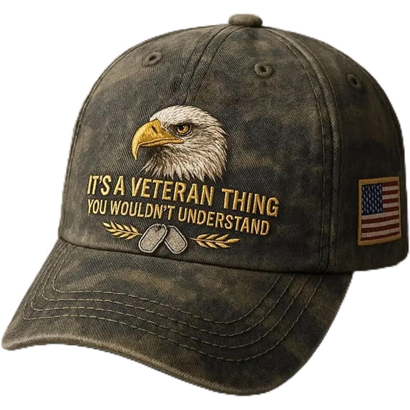 This is a Veterans' Matter Hat,Military Service Baseball Cap for Men, Patriotic Veteran Day Gifts for Retired Soldiers