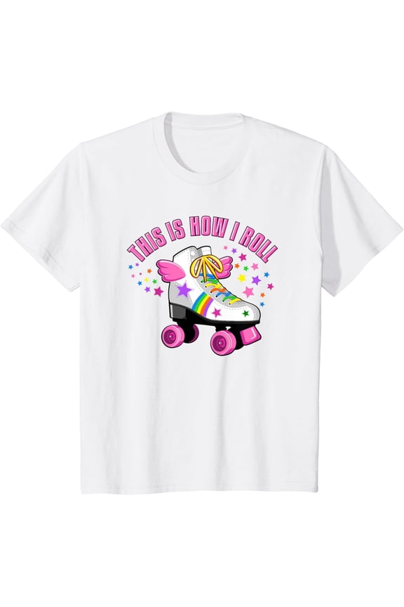 This is how I roll, Roller skate girl's, kids T-Shirt