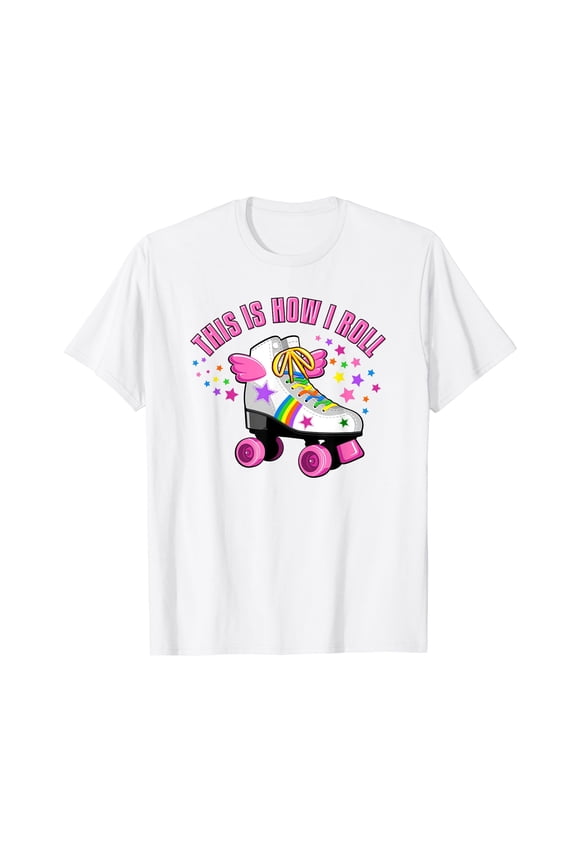 This is how I roll, Roller skate girl's, kids T-Shirt