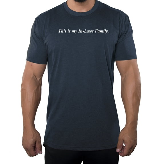 This is my inlaws Family- Family Reunion Men's T-shirts - Heather Navy MH200FAM S60 S