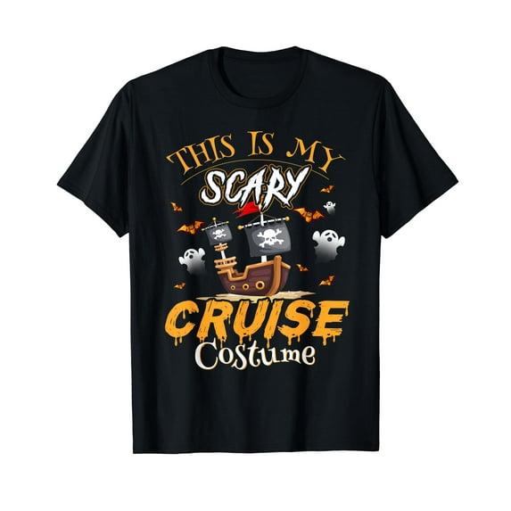 This is my scary cruise costume halloween Black T-Shirt short sleeve Tee Gift