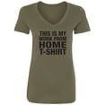 thumbnail image 1 of This is my work from home t-shirt Womens V-Neck T-Shirt, 1 of 2