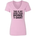 thumbnail image 1 of This is my work from home t-shirt Womens V-Neck T-Shirt, 1 of 3