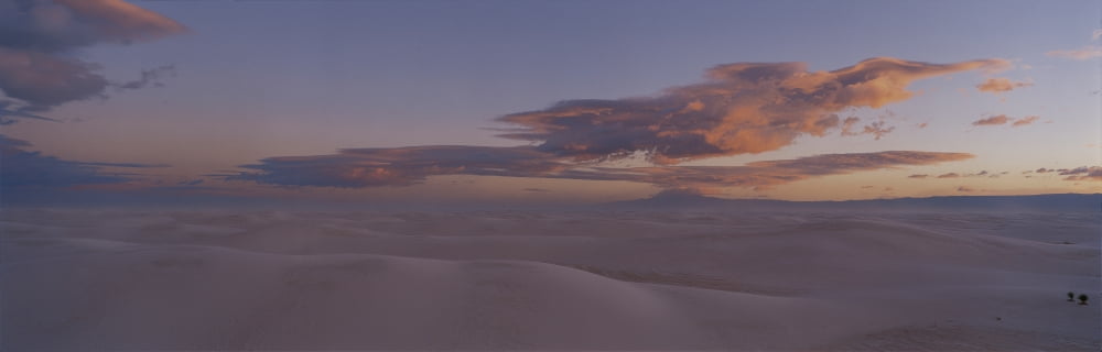 This is sunset over White Sands National Monument Canvas Art - Panoramic Images (36 x 12)