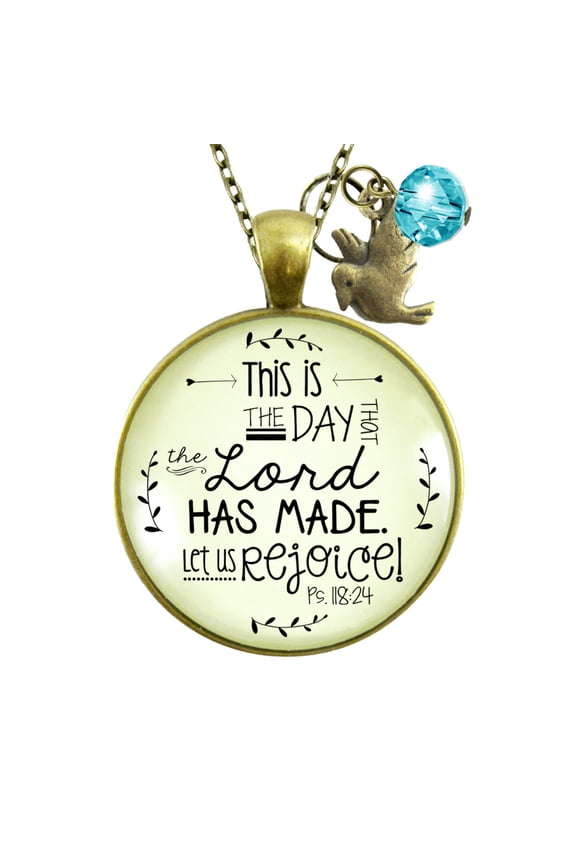 This is the Day Necklace Faith Gutsy Goodness Female Adult Bronze Metal Jewelry