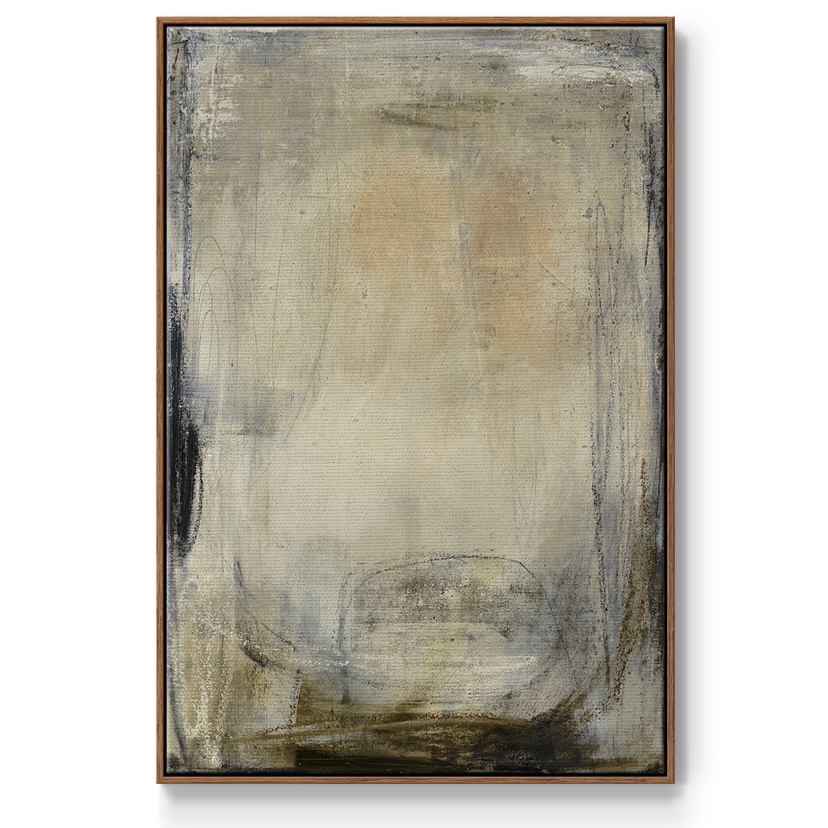 This is the Picture Framed Premium Gallery Wrapped Canvas - Ready to Hang - 25 x 37 - Walnut Floating Frame